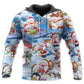 Snowman Winter Holiday Art – 3D Hoodie