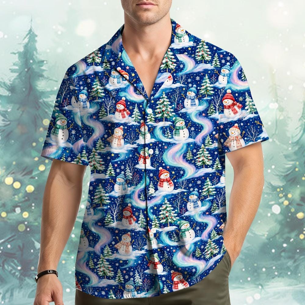 Christmas Snowman Snowflake Winter Holiday – Hawaiian Shirt