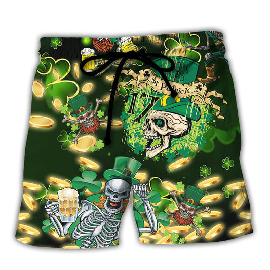 Irish Green Skull Beer Lover – Beach Short