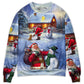 Christmas Santa Love Snowman Village – Sweater - Ugly Christmas Sweater