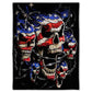 Skull Love America Forever 50 x 60 Inch Flannel Blanket For Cozy Bedroom And Sofa Decor