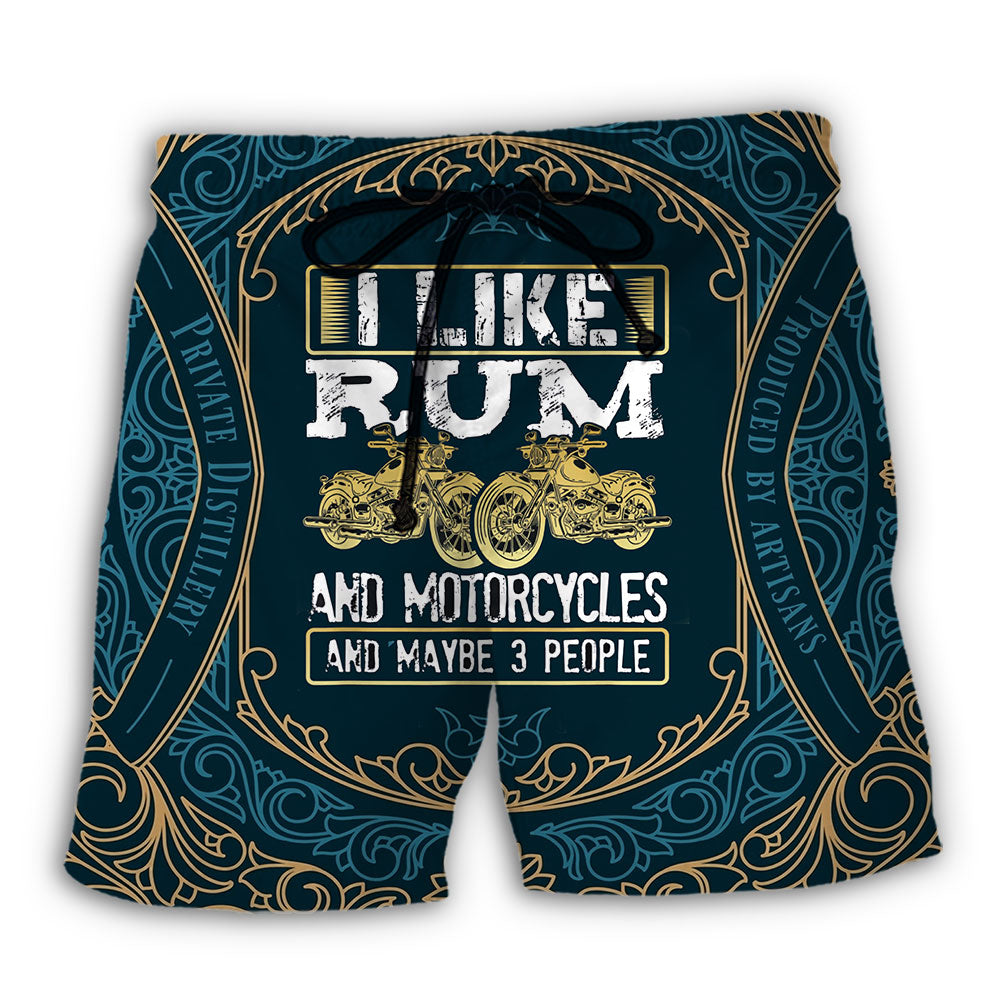 Rum And Motorcycles Lover – Beach Short