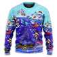 Christmas Santa Shark Rocket Ocean Gifts – Sweater - Ugly Christmas Sweater