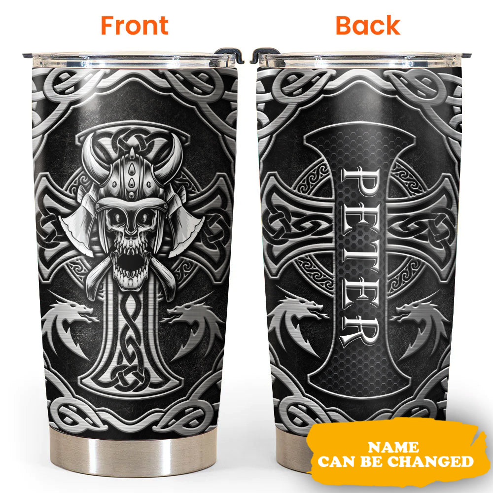 Viking Skull Personalized 20 Oz Tumbler For Travel Gifts