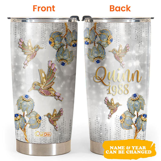 Hummingbird Jewelry Golden Personalized 20 Oz Tumbler