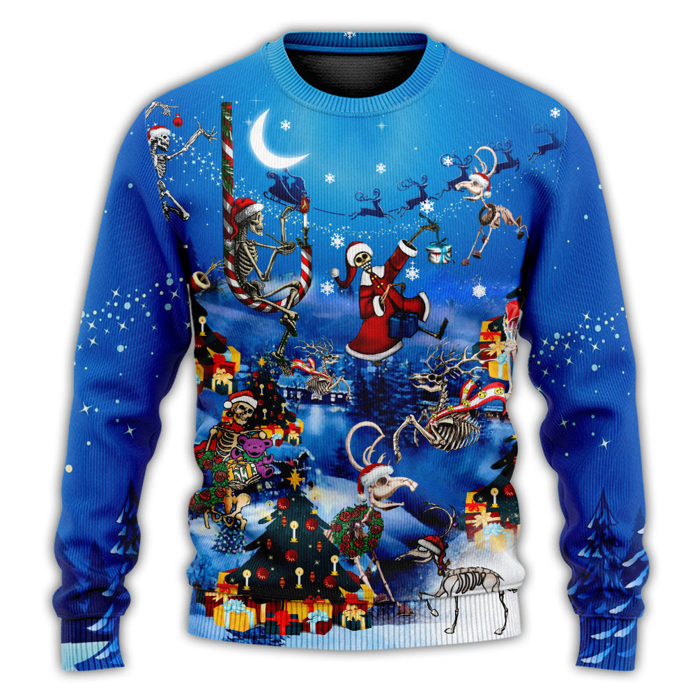 Christmas Skull Merry Xmas Style – Sweater - Ugly Christmas Sweater
