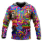 Hippie Magic Trippy Mushroom Art - Hoodie