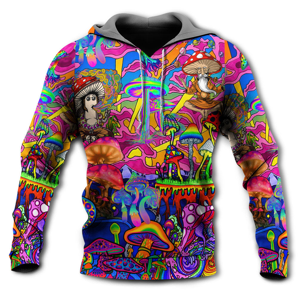 Hippie Magic Trippy Mushroom Art - Hoodie