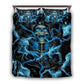 Black Thunder Skull Bedding Cover For Gothic Bedroom Decor