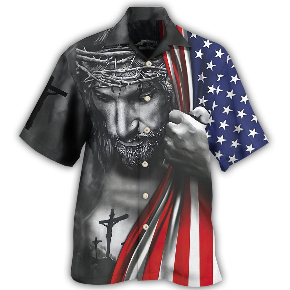 Faith And Freedom America Inspirational - Hawaiian Shirt