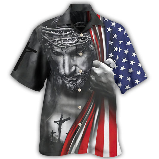 Faith And Freedom America Inspirational - Hawaiian Shirt