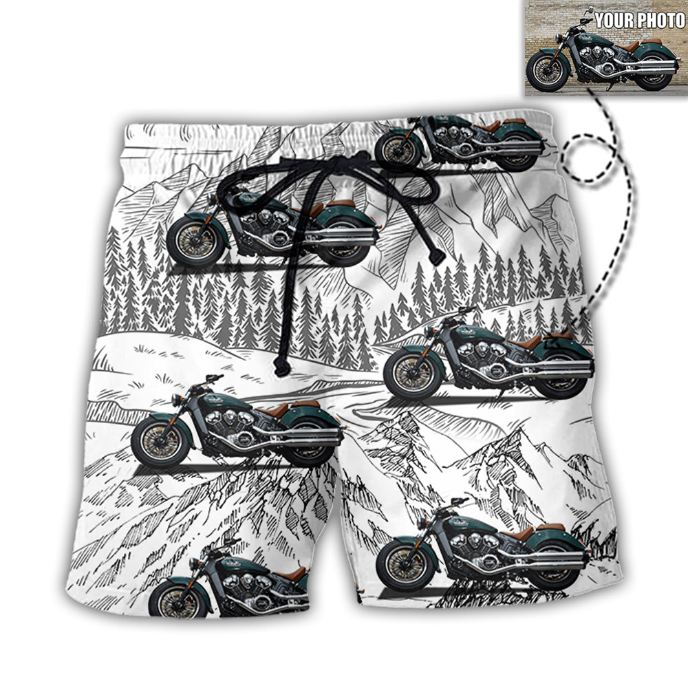 2 / Adults / S Motorcycle My Sweet Lover Custom Photo - Beach Short - Owls Matrix LTD