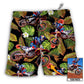 Beach Short / Adults / S Motocross Tropical Flower Custom Photo - Beach Short - Owls Matrix LTD