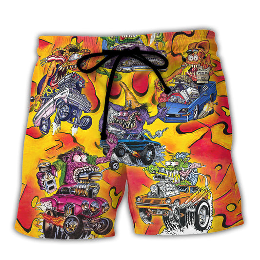Hot Rod Vintage Racing Energy Burn – Beach Short