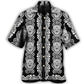 Black And White Skull Diamond Pattern - Hawaiian Shirt
