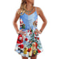 Santa Coming Story Night – Women's Summer Sleeveless V-Neck Camisole Dress