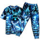 T-shirt + Pants / S Christmas Deer Snowman Tree Glow Light Style - Pajamas Short Sleeve - Owls Matrix LTD