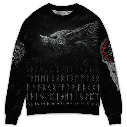 Viking Warrior Blood Black Style – Sweater - Ugly Christmas Sweater