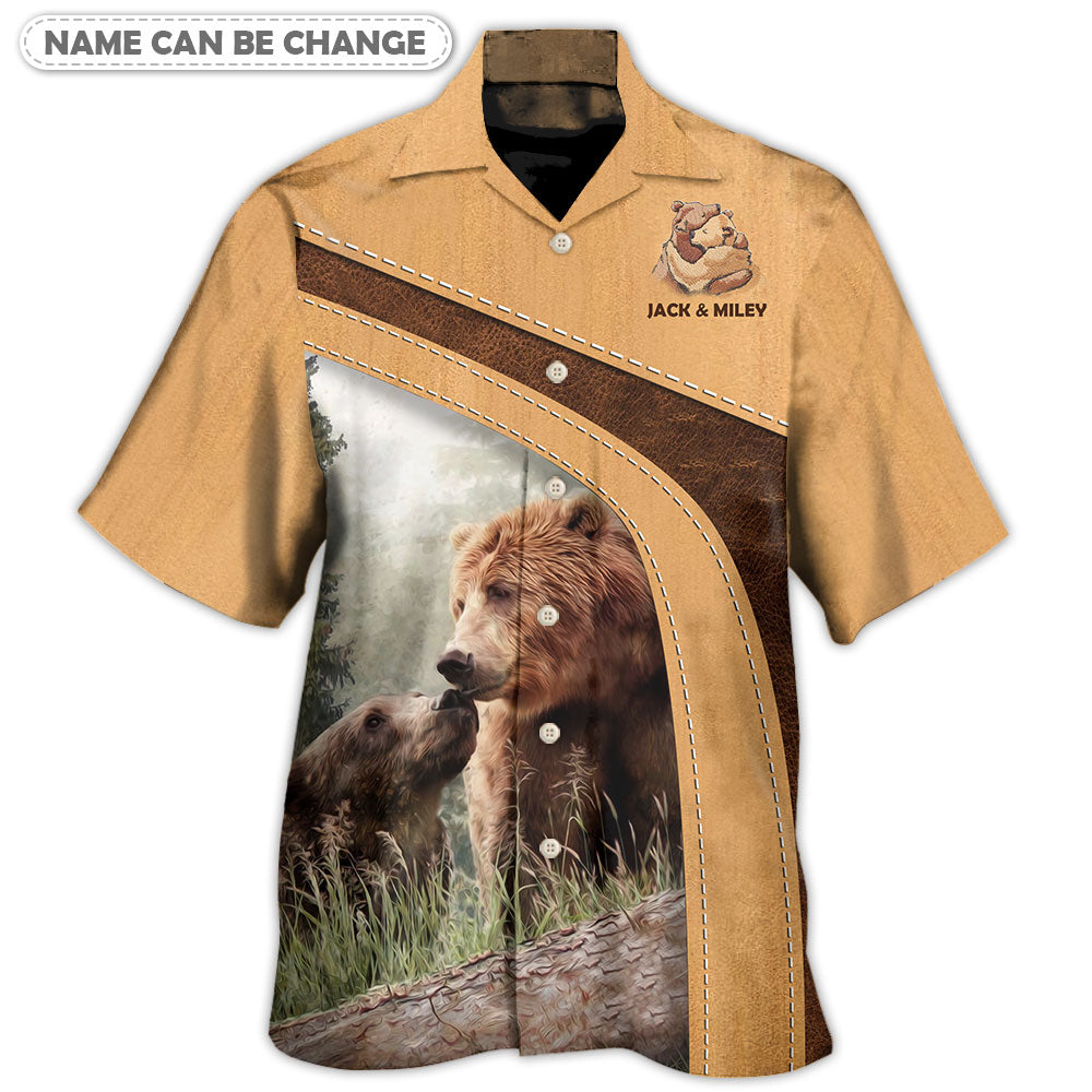 Old Bear And Honey Rustic Art Personalized - Hawaiian Shirt