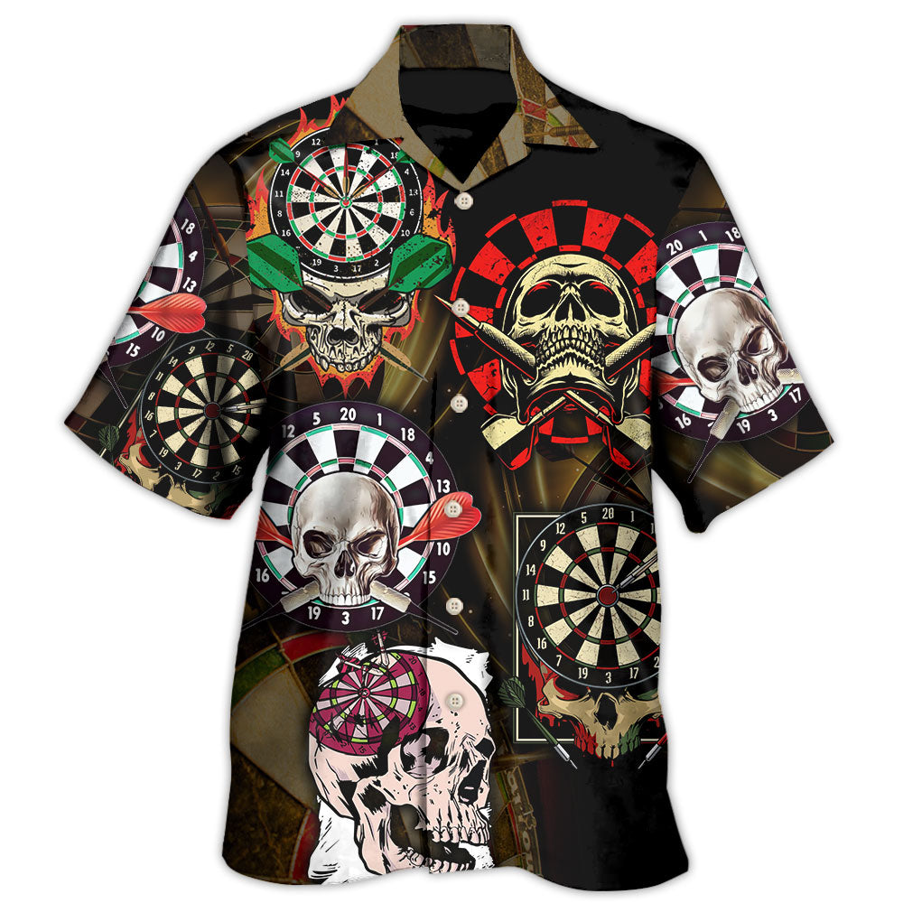 Dartboard Skull Dark Sport Art – Hawaiian Shirt