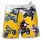 Beach Short / Adults / S Beer I Like Beer And Motocross Style- Beach Short - Owls Matrix LTD