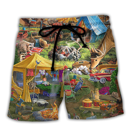 Camping Glamping Tent Family Picnic – Beach Short