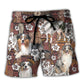 Australian Shepherd Vintage Tropical - Beach Short