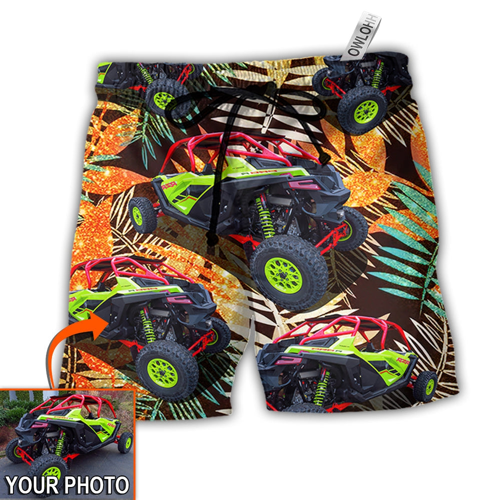 Beach Short / Adults / S Car Polaris Pro Tropical Custom Photo - Beach Short - Owls Matrix LTD