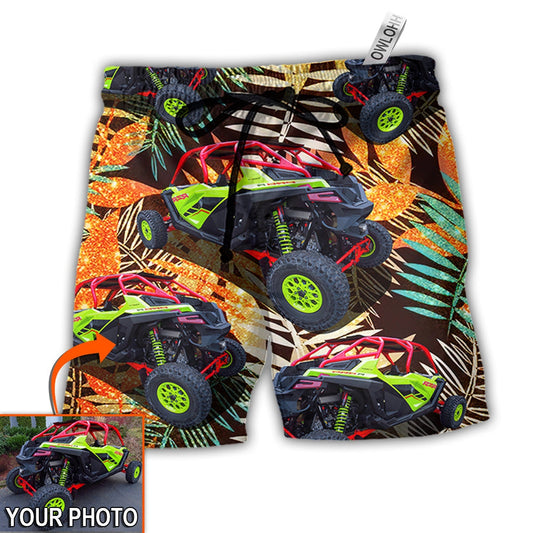 Beach Short / Adults / S Car Polaris Pro Tropical Custom Photo - Beach Short - Owls Matrix LTD