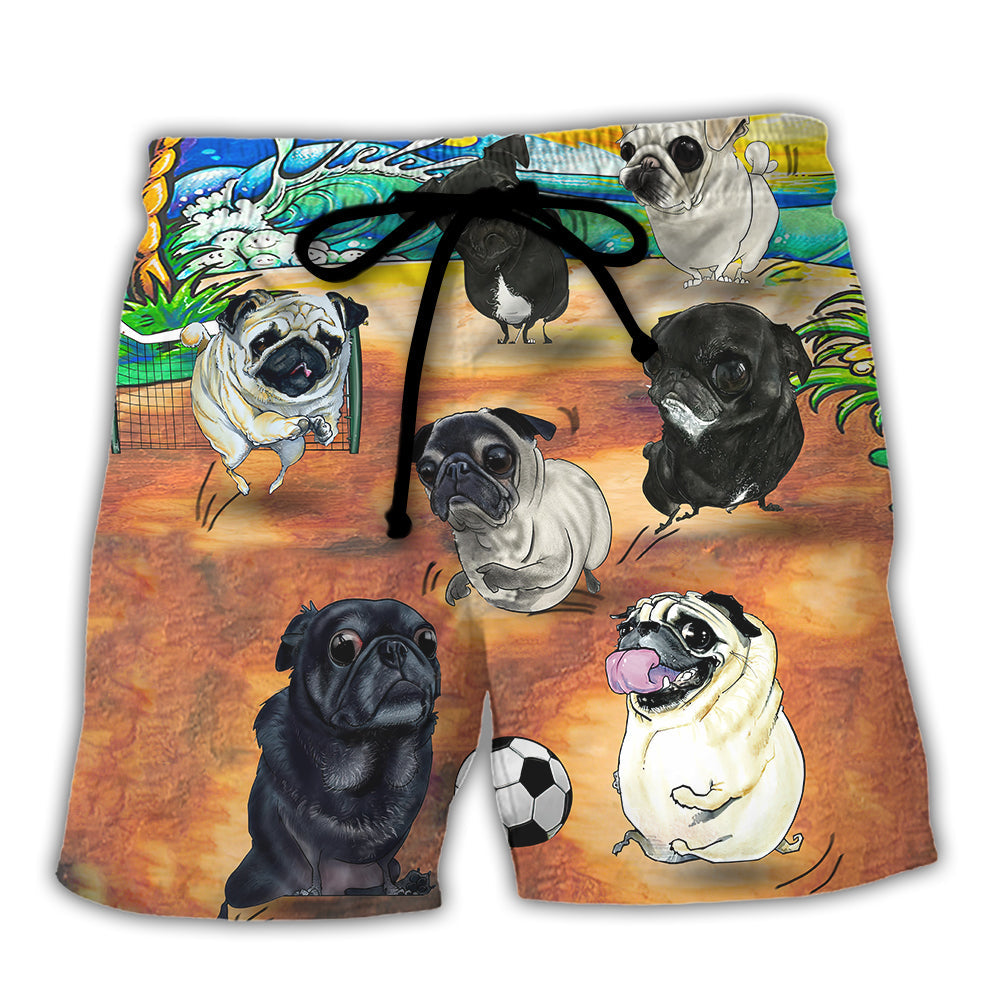 Soccer Beach Sport Pug Dog – Beach Short