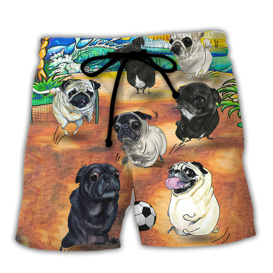 Soccer Beach Sport Pug Dog – Beach Short