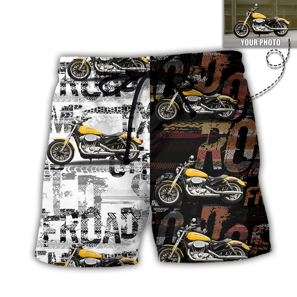 4 / Adults / S Motorcycle My Sweet Lover Custom Photo - Beach Short - Owls Matrix LTD