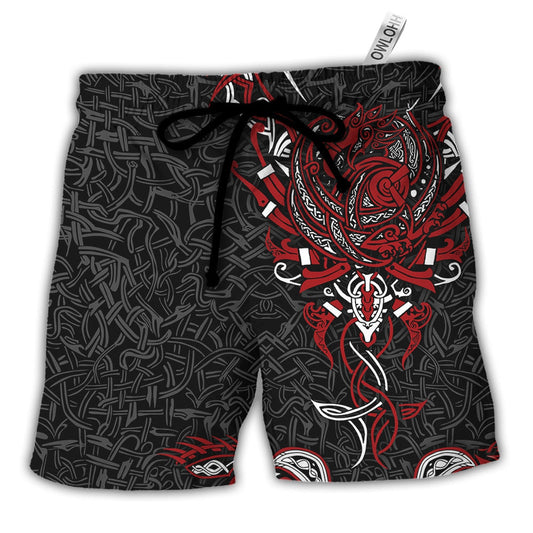 Viking War Raven Life Style - Beach Short - Owls Matrix LTD