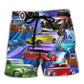 Car Green Red Dream Style - Beach Short
