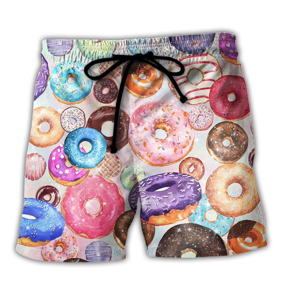 Donut Lover Cute Food Style - Beach Short