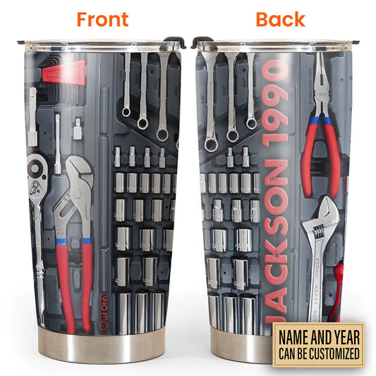 Mechanic Tools Box Art Personalized 20 Oz Tumbler