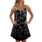 Skull Dark Rebel Quote – Women's Summer Sleeveless V-Neck Camisole Dress