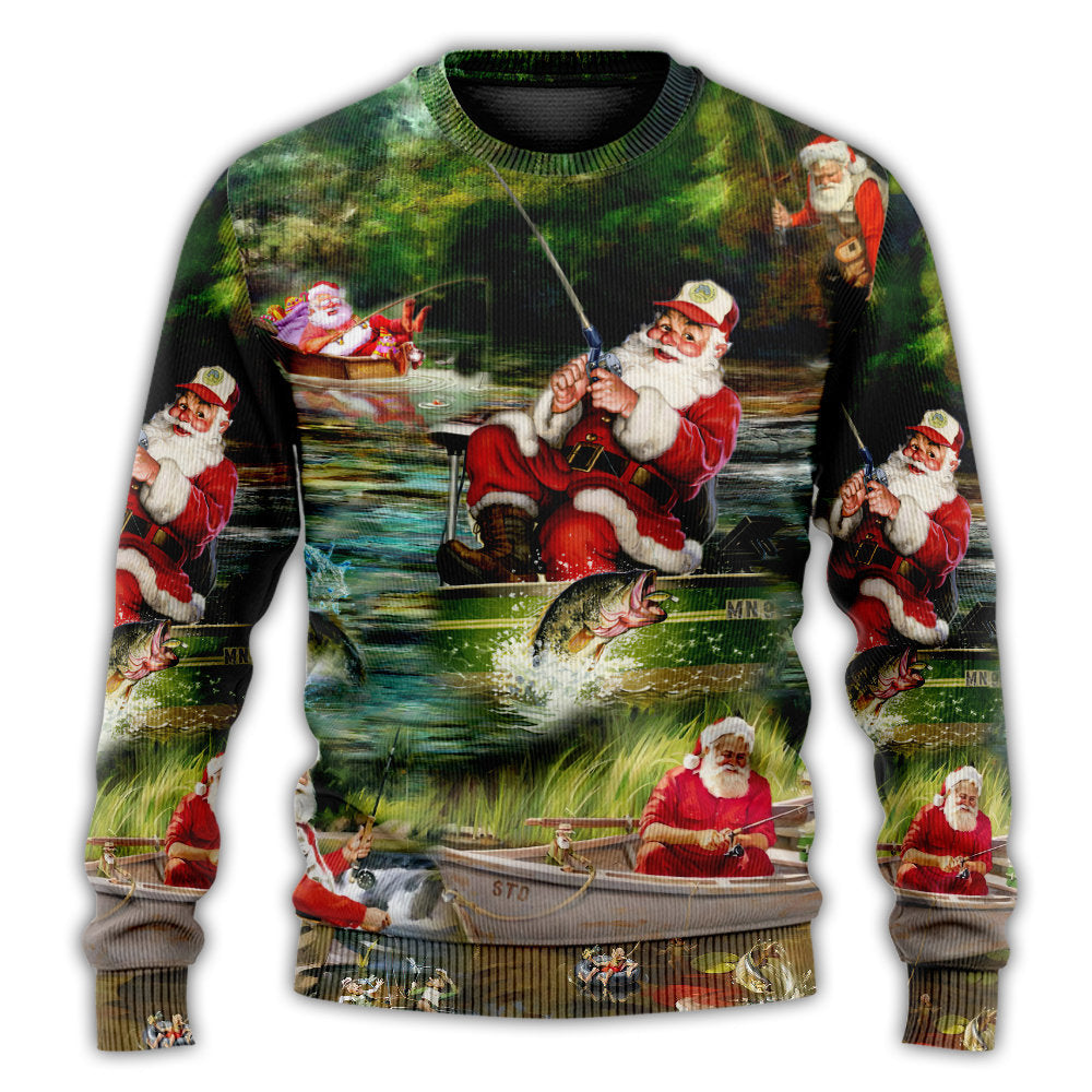 Christmas Merry Fishmas Happy Reel – Sweater - Ugly Christmas Sweater