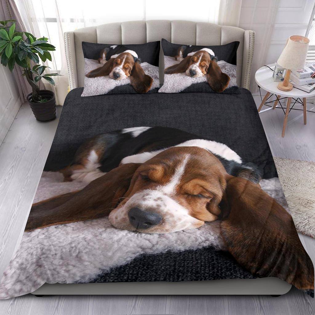Basset Hound Dog Goodnight Bedding Cover For Pet Lover Bedroom Decor