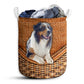 S: 17.72”x13.78” (45x35 cm) Australian shepherd dog rattan teaxture - Laundry basket - Owls Matrix LTD