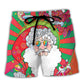 Psychedelic Santa Colorful Art – Beach Short