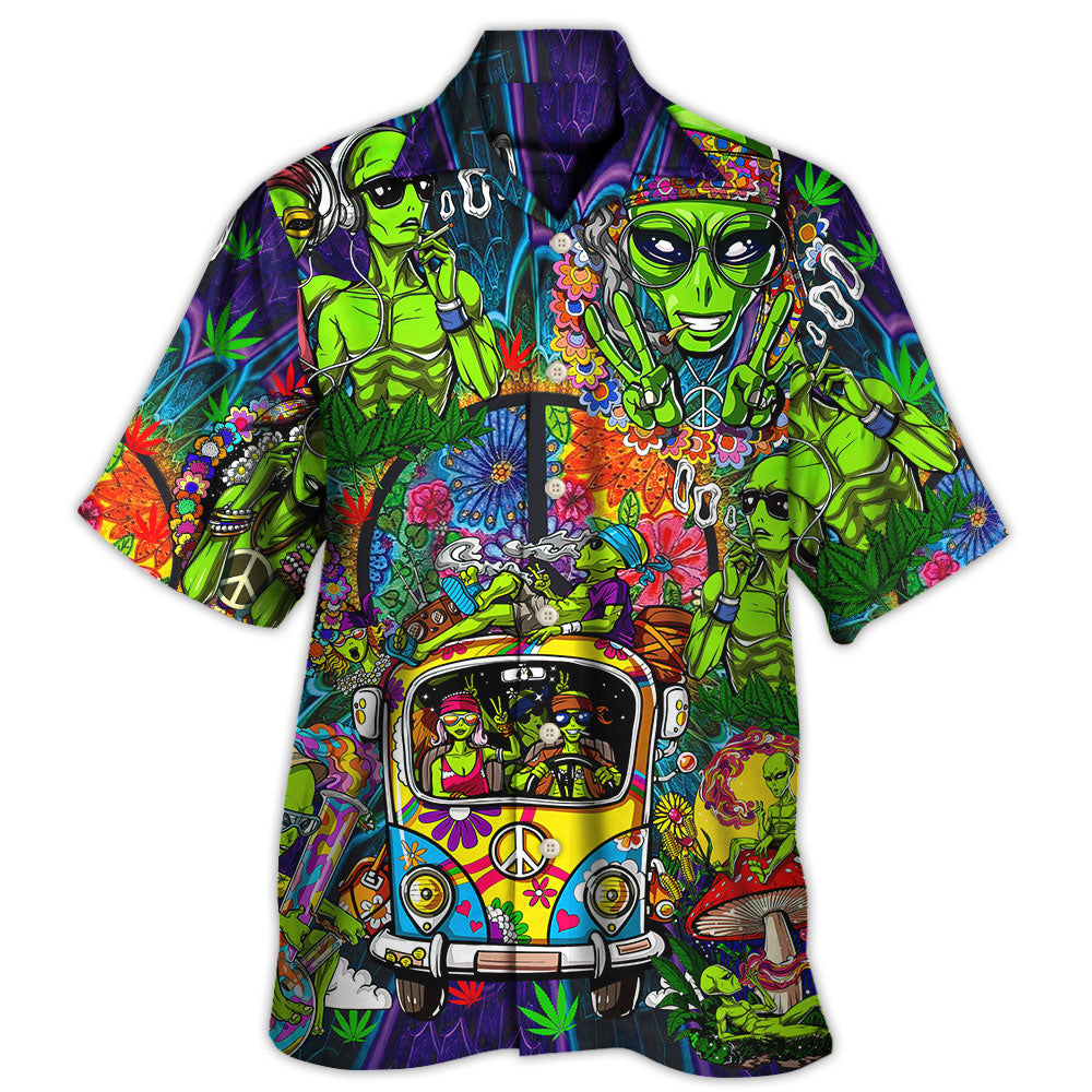 Hippie Space Alien Psychedelic Art – Hawaiian Shirt