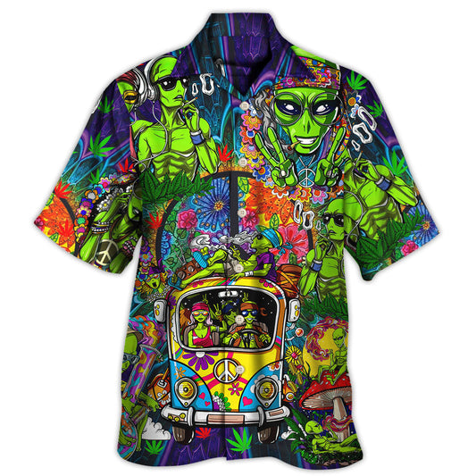 Hippie Space Alien Psychedelic Art – Hawaiian Shirt