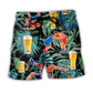 Beer Wrestling Tropical Art – Beach Short