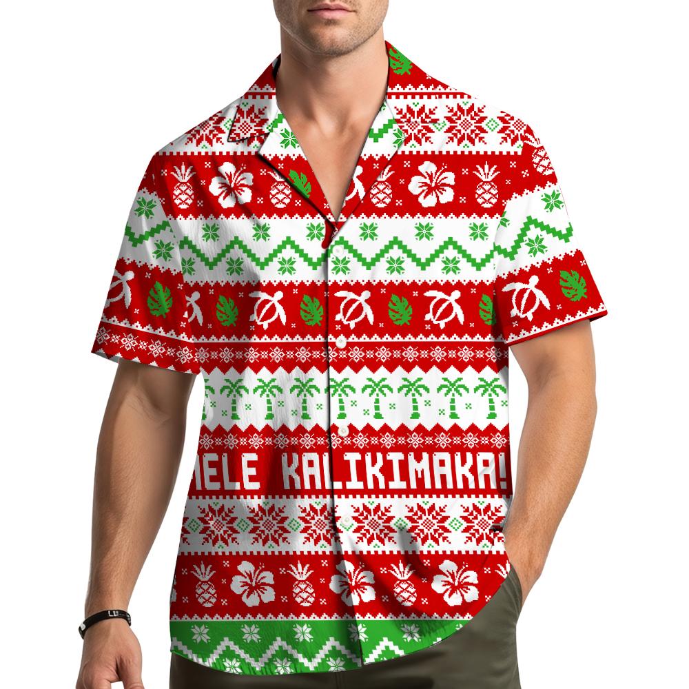 Mele Kalikimaka Tropical Christmas Festive Island – Hawaiian Shirt