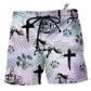 Beach Short / Adults / S Coffee Jesus Dog Horse - Beach Short - Owls Matrix LTD