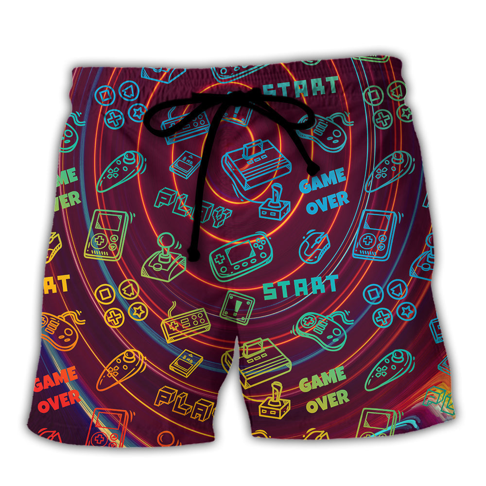 Video Game Start Retro Style - Beach Short