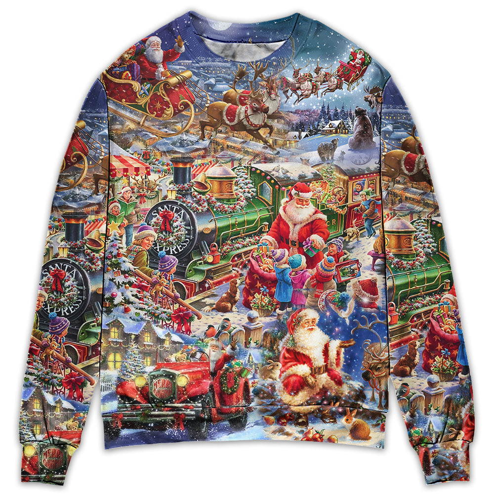 Christmas Joy Love Peace Family Laughter – Sweater - Ugly Christmas Sweater