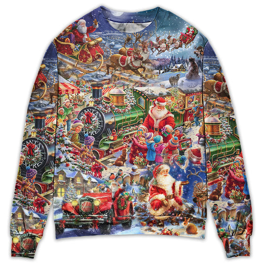 Christmas Joy Love Peace Family Laughter – Sweater - Ugly Christmas Sweater