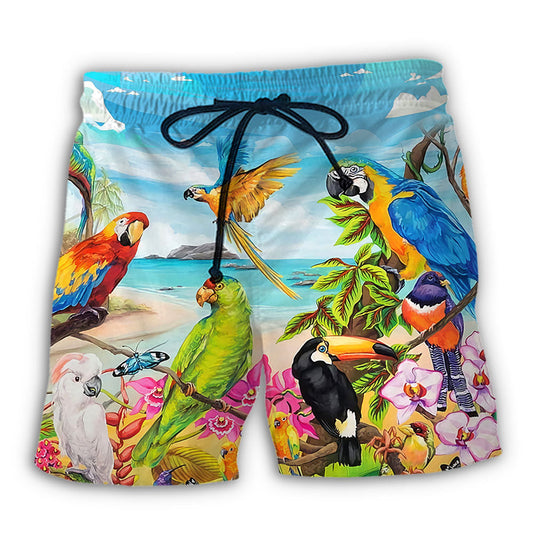Parrot Beach Sky Art – Beach Short